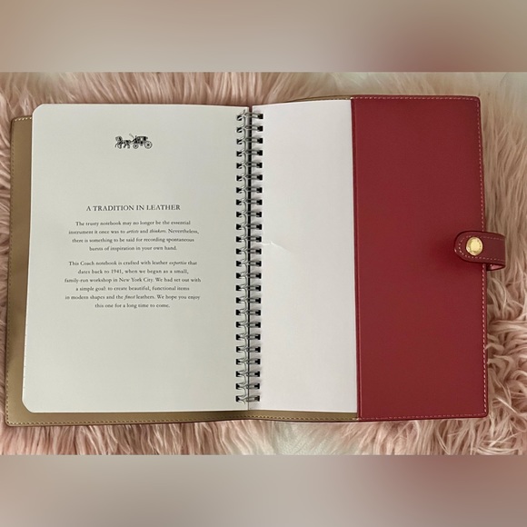 NEW Coach Signature Coated Canvas Leather Stripe Heart Print Notebook Journal - Picture 15 of 16